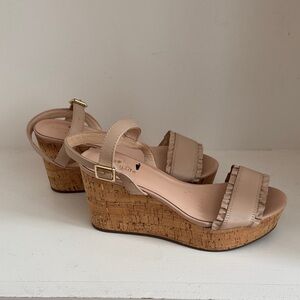 Kate Spade Beige Cork Wedges